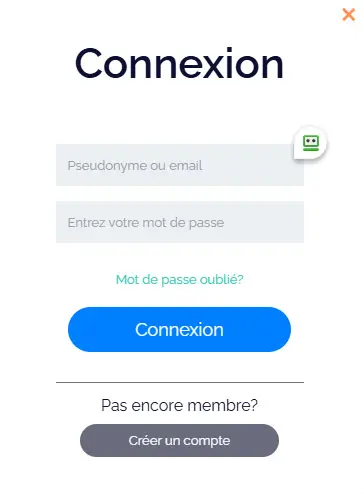Connexion des membres du RX CASINO